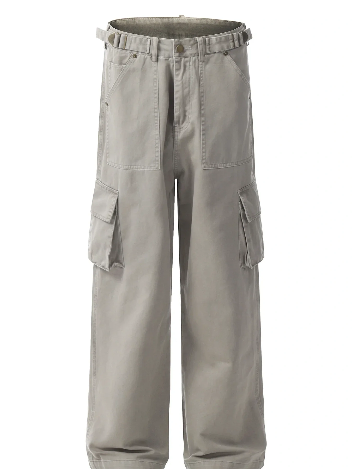 Men's Straight Cargo Pants with Multiple Pockets, image 2