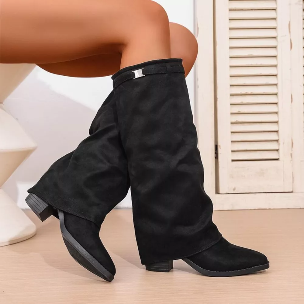 Point Toe Block Heels Boots, image 7