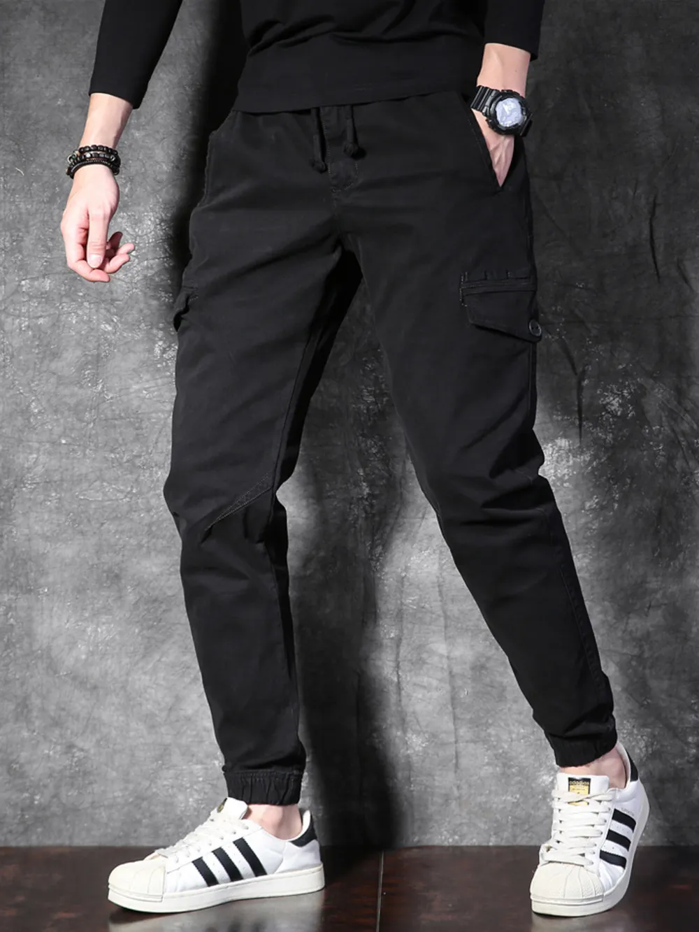 Men's Cargo Pants with Drawstring, image 10