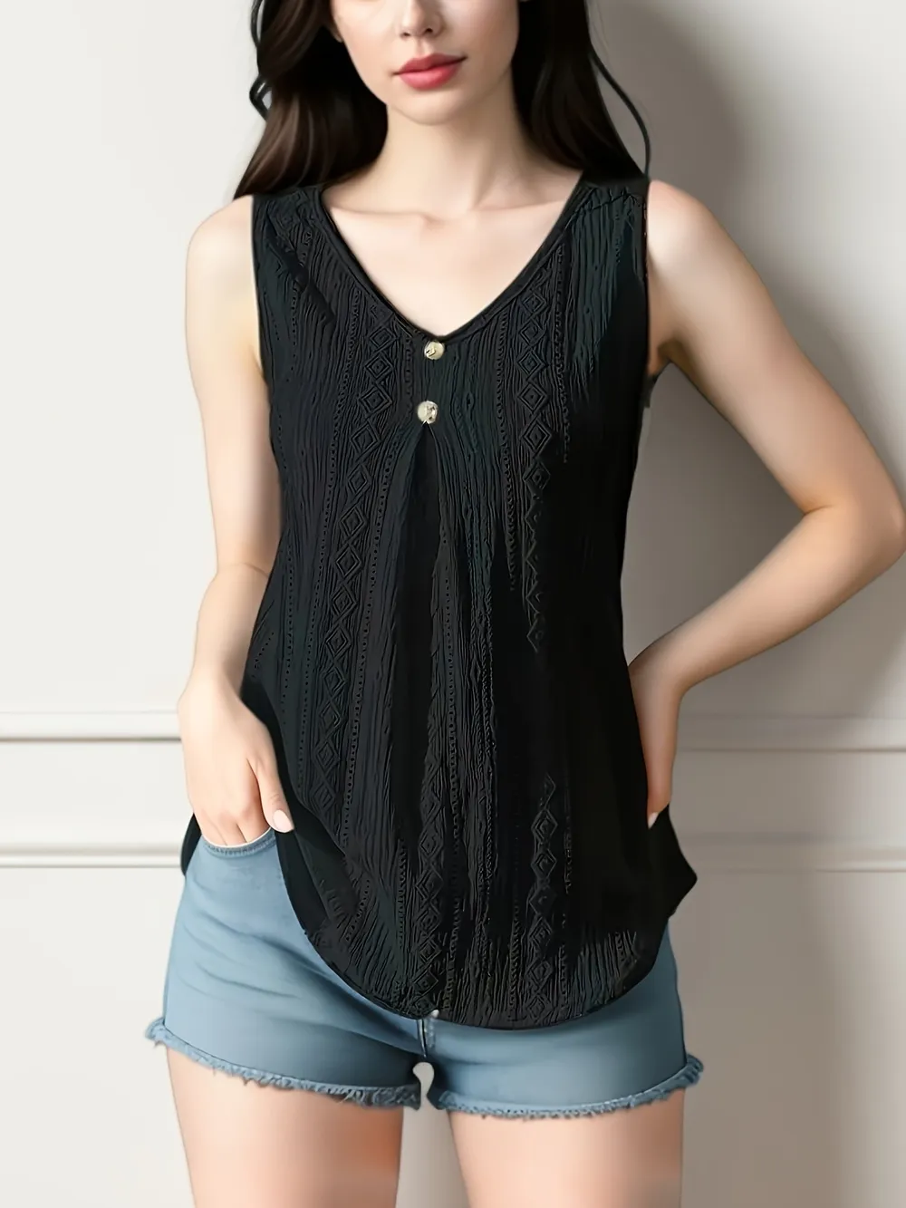 Lace V-Neck Tank, image 3