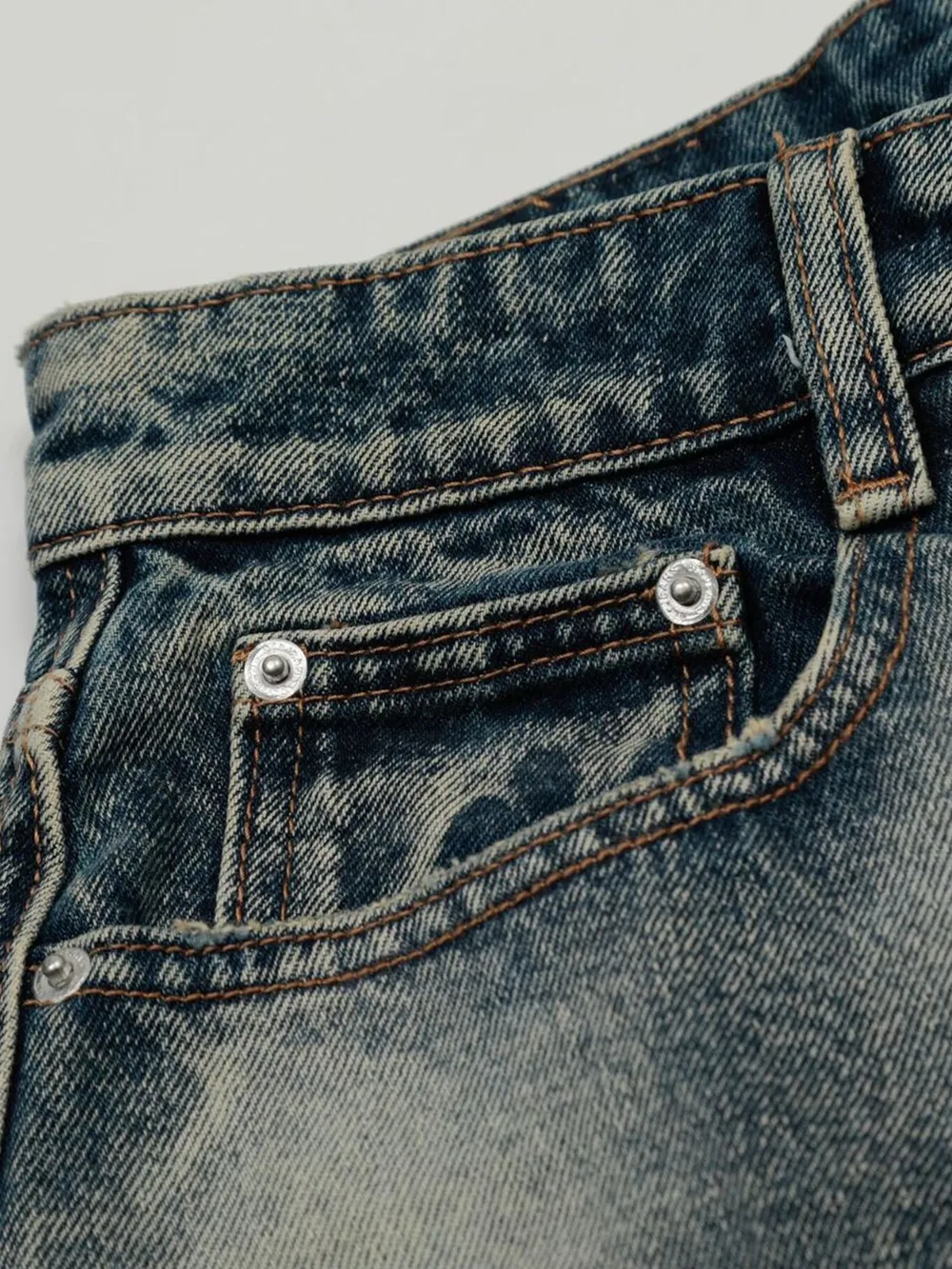 Men's Acid Wash Denim Shorts, image 5
