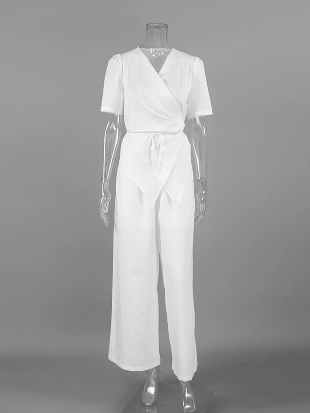 Wrap Top & Wide Leg Pants Set, image 7