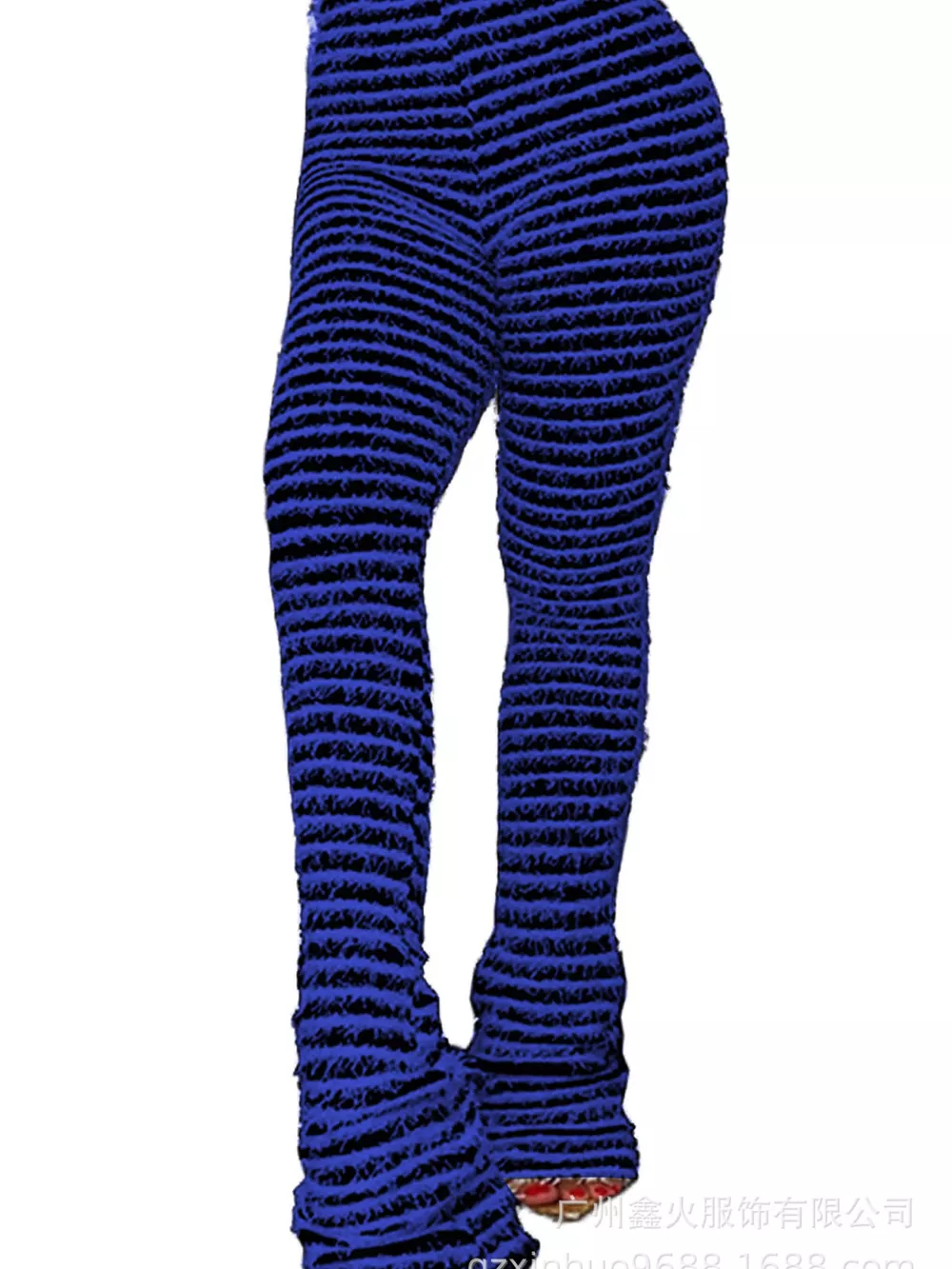 Striped Fuzzy Textured Knit Pants, image 15