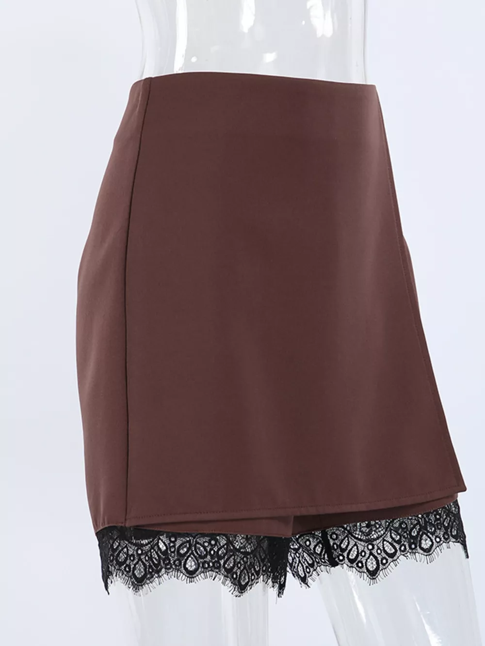 High-Waisted Lace Hem Skort, image 13