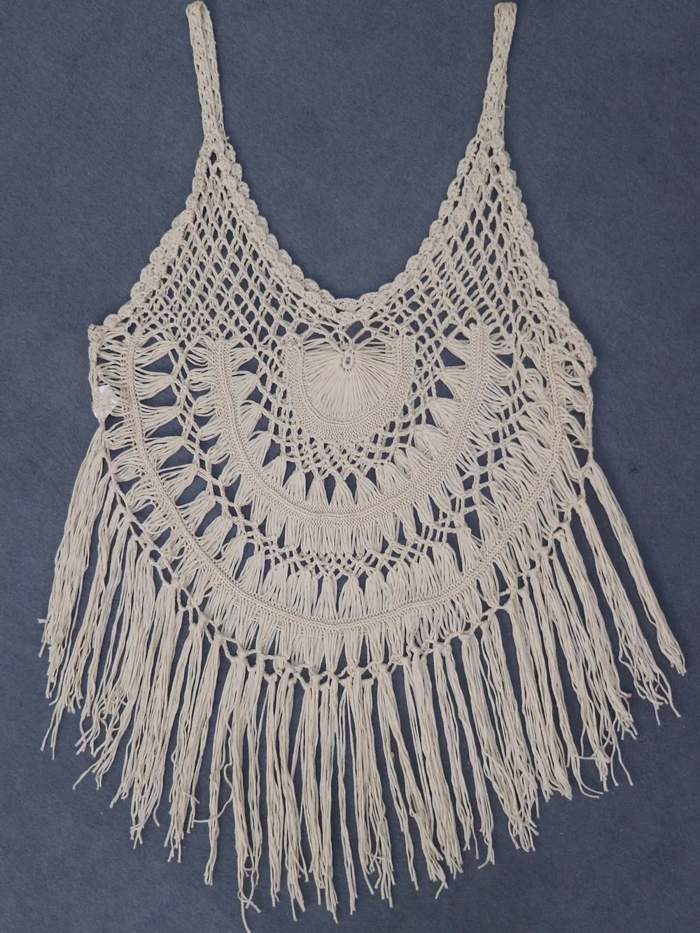Crochet Fringe Beach Cover Up, image 8