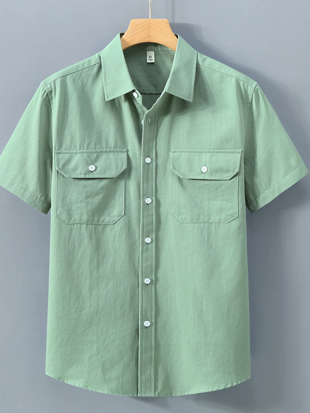 Men's Plus Size Button Up Short Sleeve Shirt, image 5