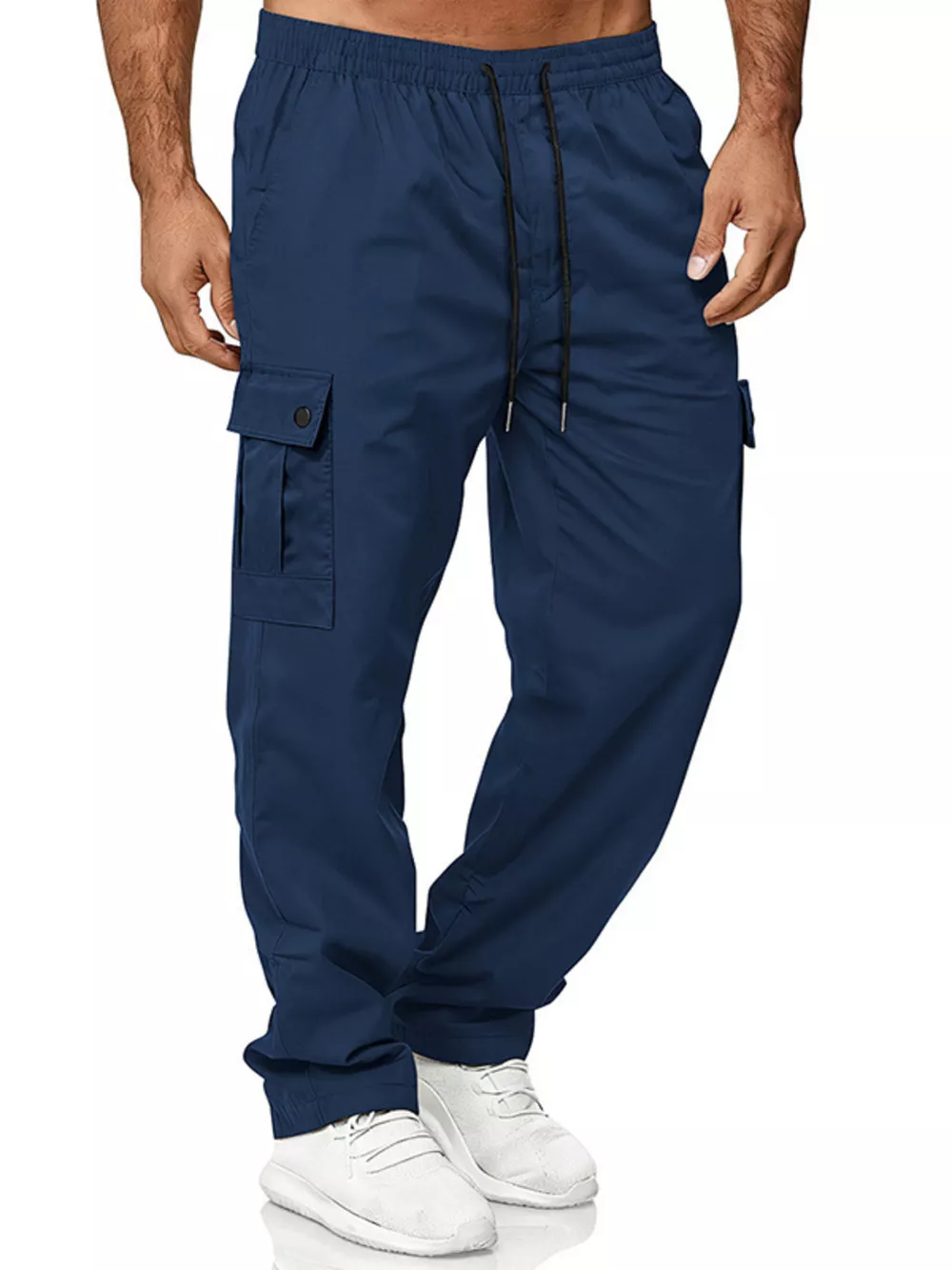 Men's Full Size Cargo Pants with Drawstring Waist Plus Size, image 13