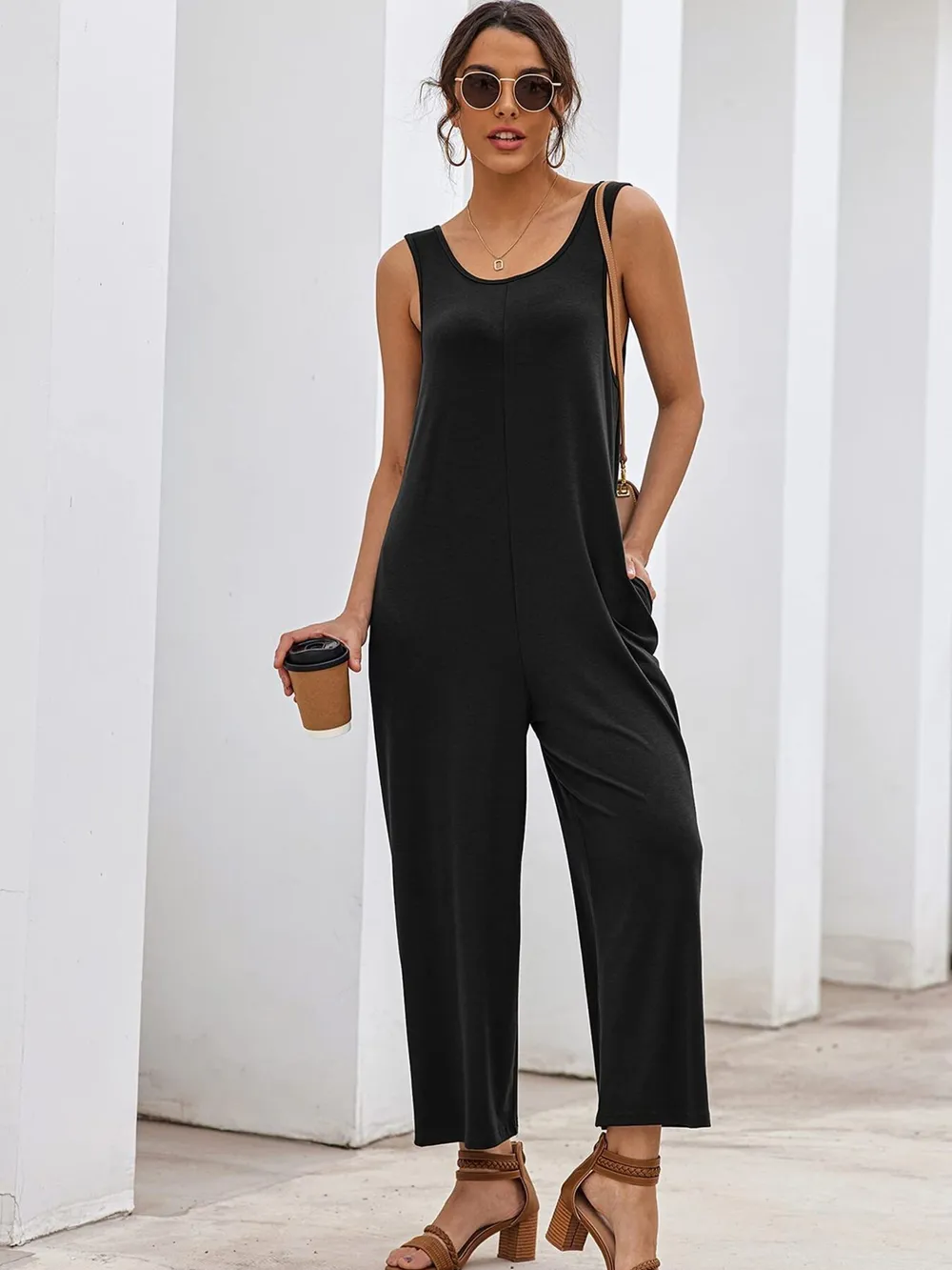 Sleeveless Wide Leg Casual Jumpsuit, image 5