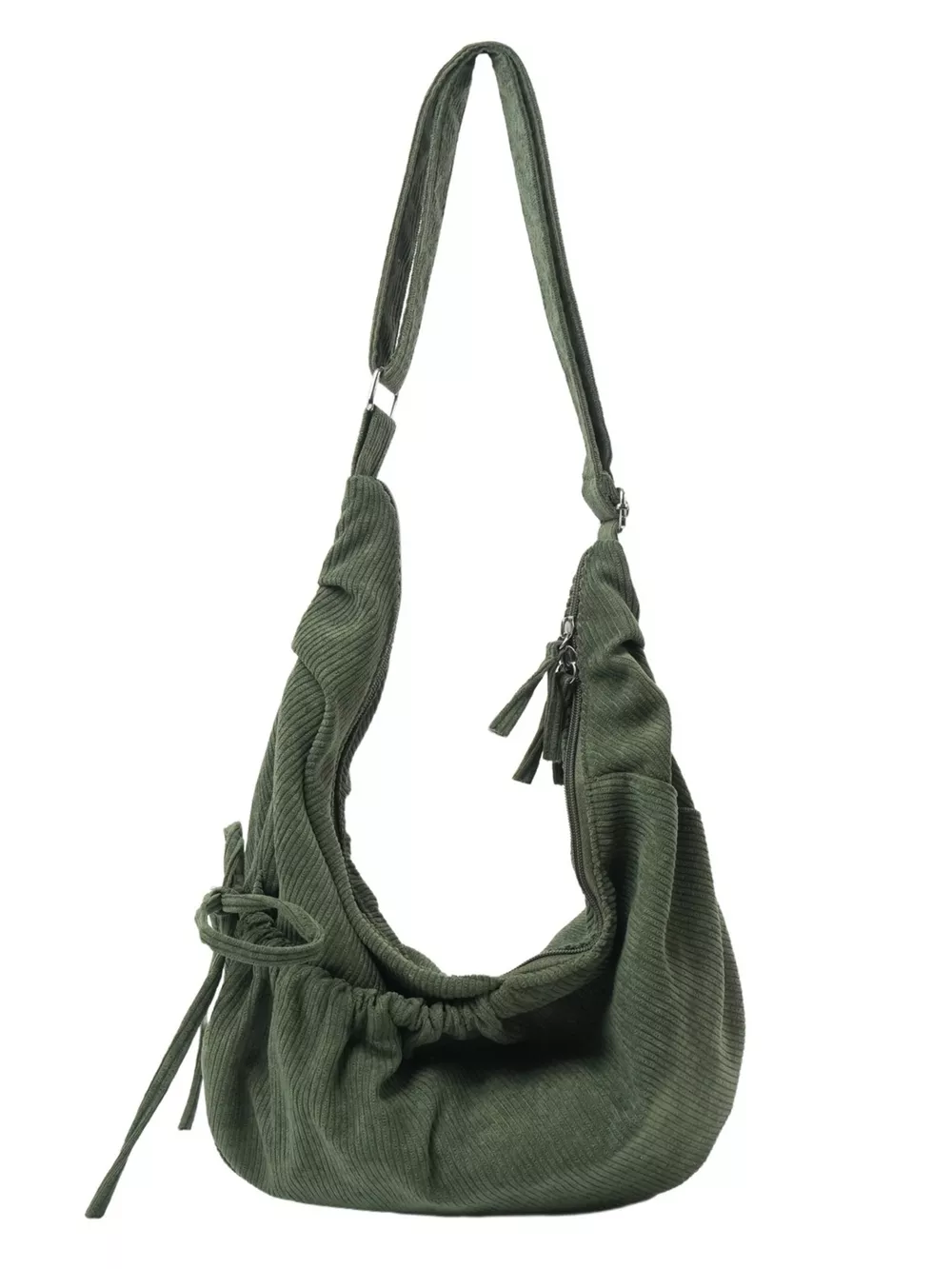 Corduroy Drawstring Crossbody Bag, image 8