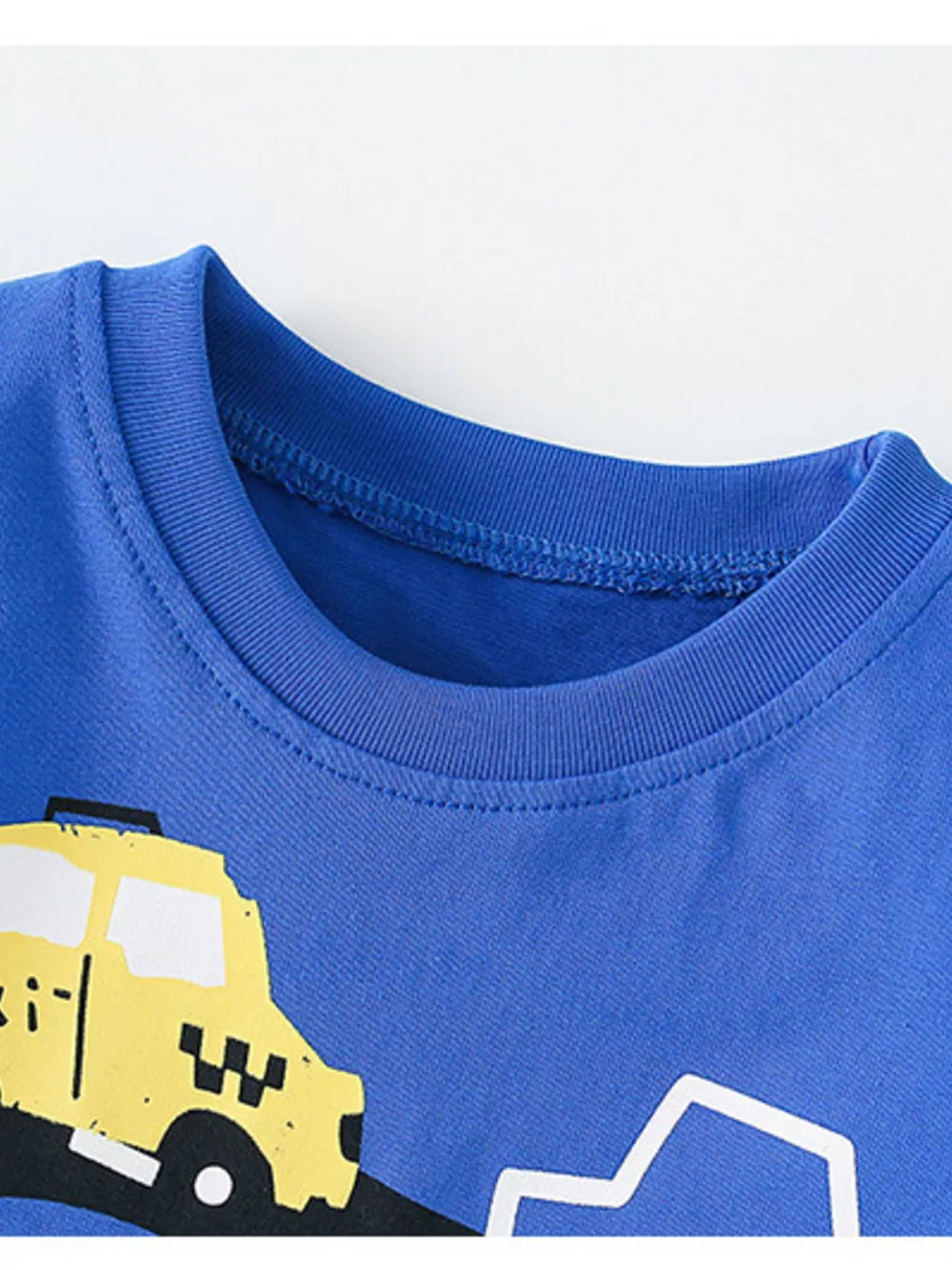 Children's Vehicle Print Crew Neck Short Sleeve T-Shirt, image 3