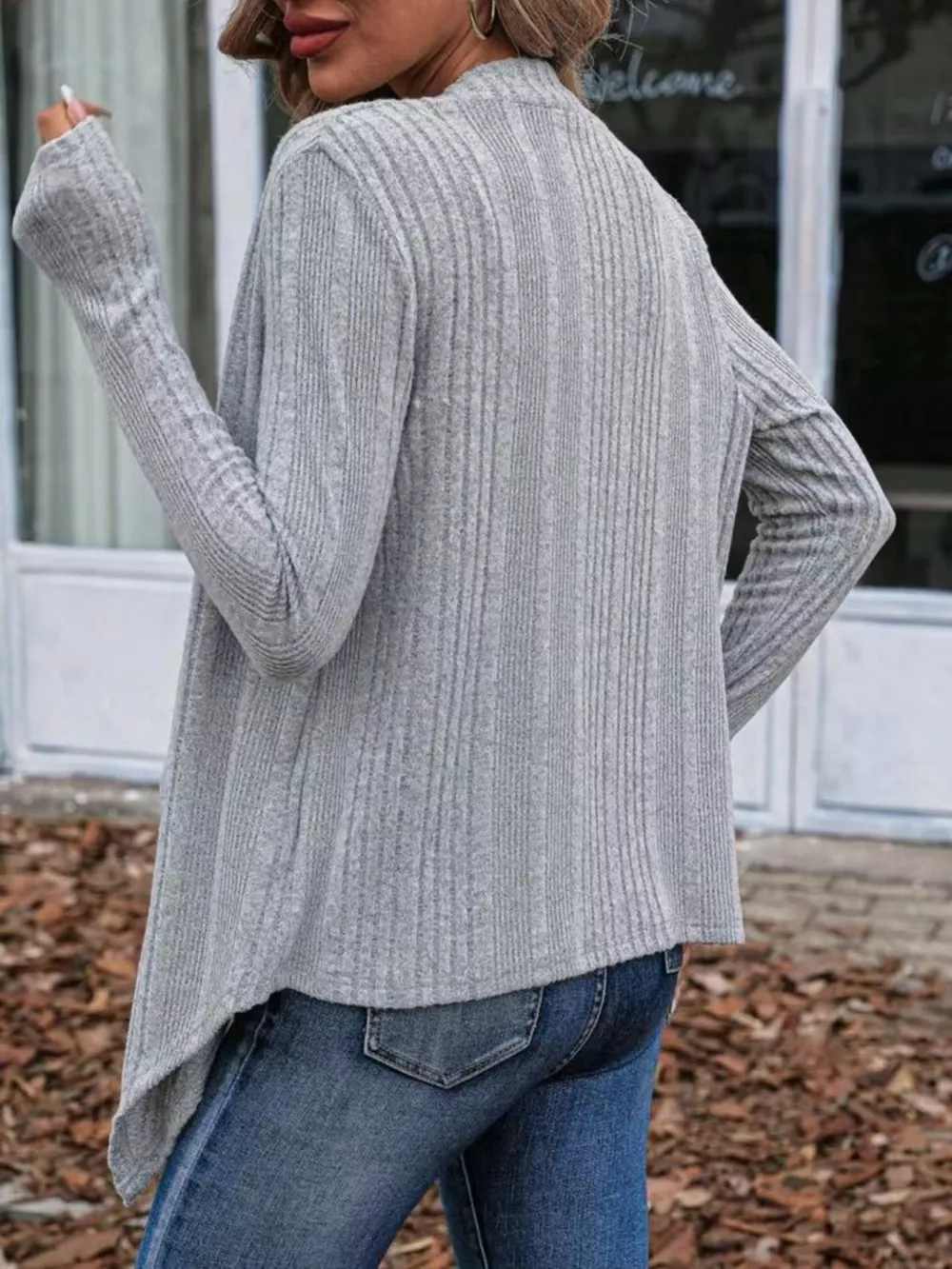 Casual Knit Open Front Cardigan, image 3