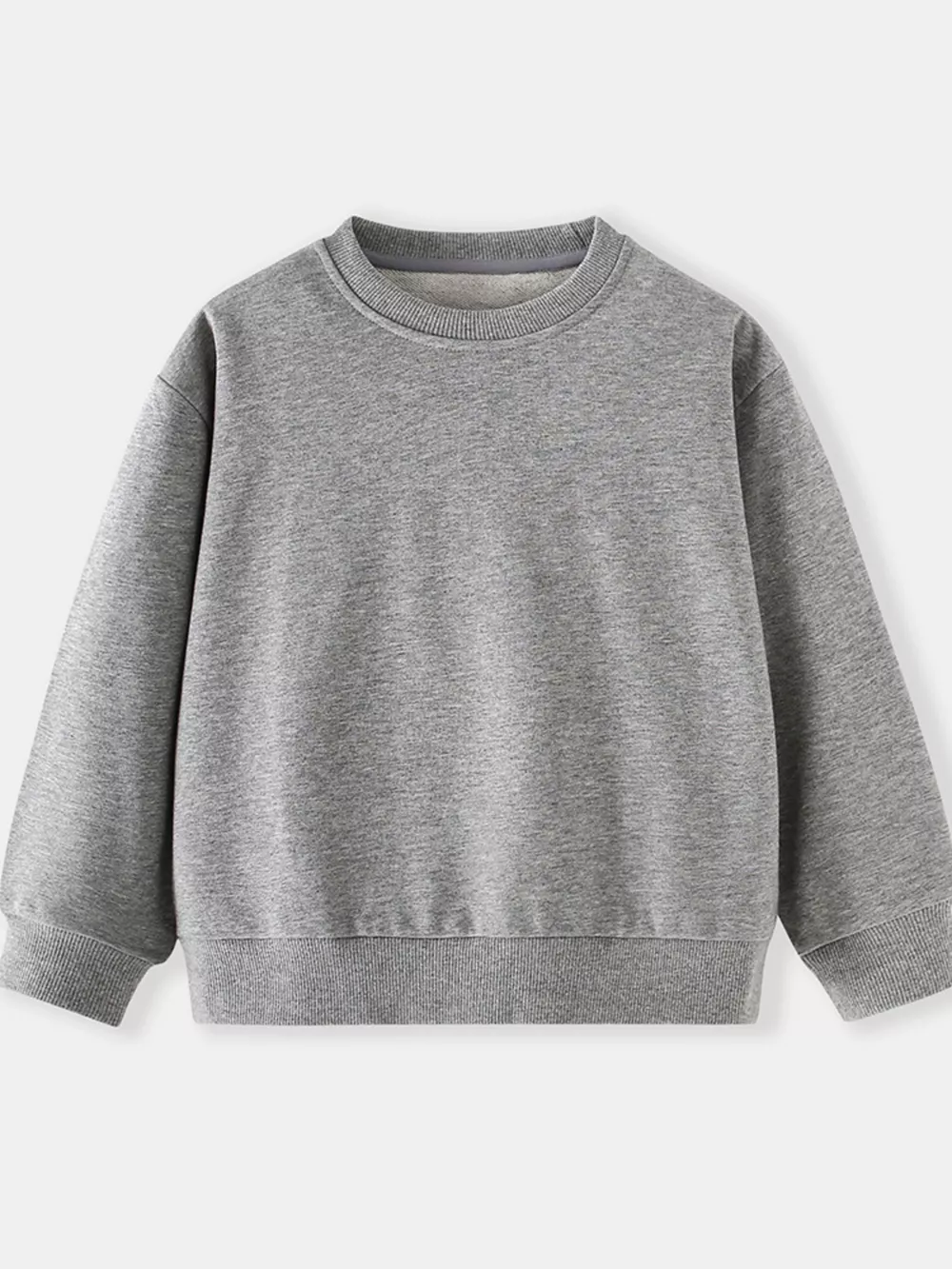 Children's Casual Solid Color Crew Neck Sweatshirt, image 11