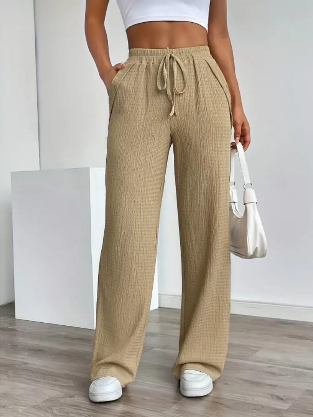 Texture Wide Leg Pants, image 7