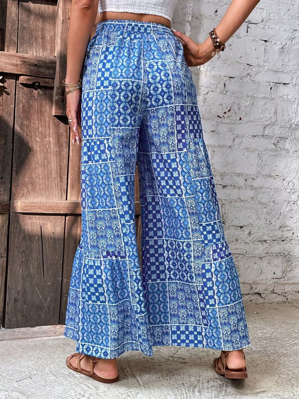 High-Waisted Wide-Leg Pants, image 4