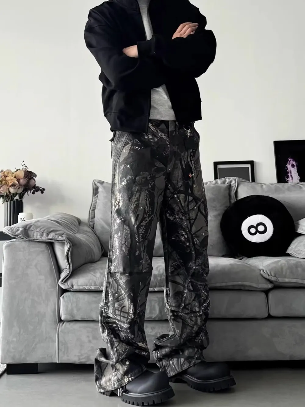 Men's Full Size Camo Print Relaxed Fit Jeans Plus Size, image 3