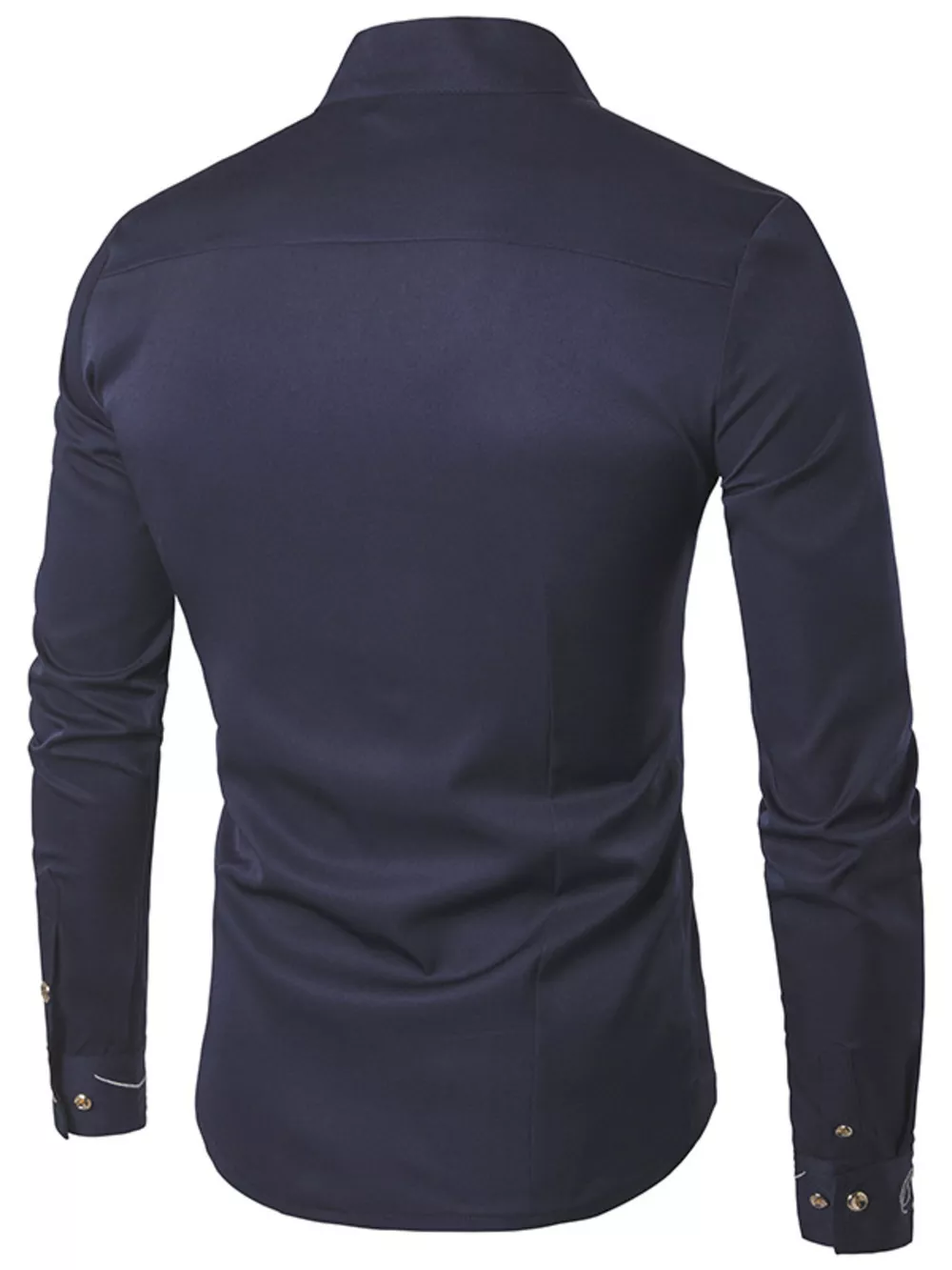Men's Asymmetric Button-Down Slim Fit Shirt, image 2