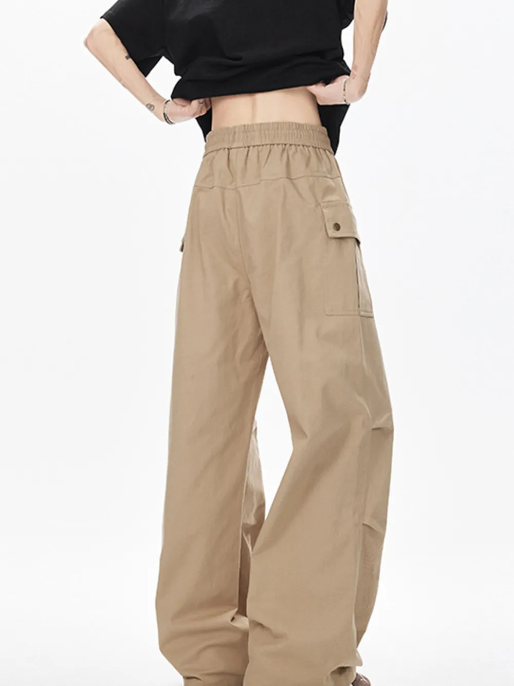 Men's Drawstring Cargo Pants, image 10
