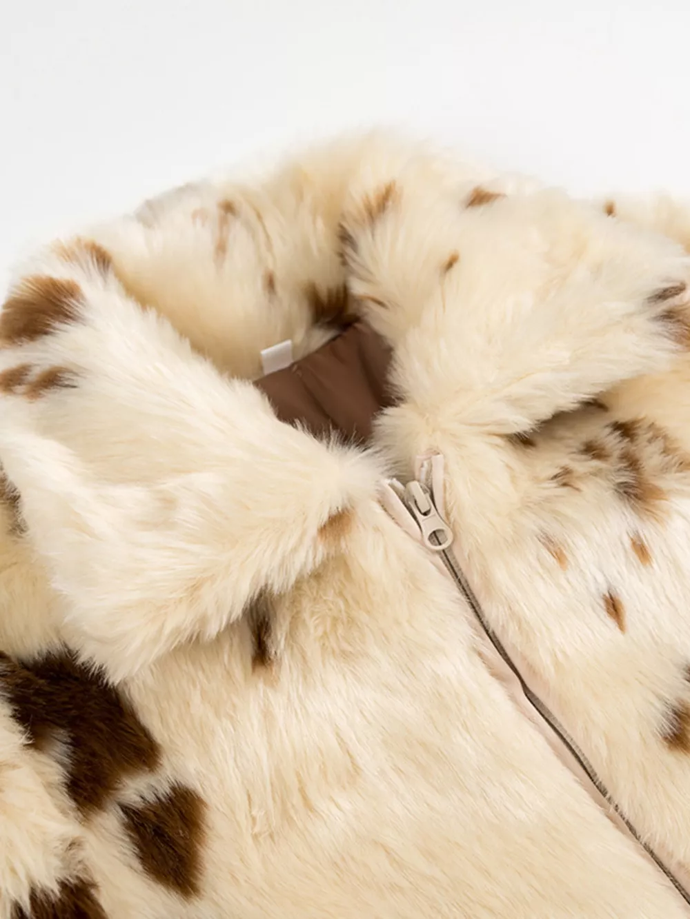 Faux Fur Zip Up Cropped Outerwear, image 10