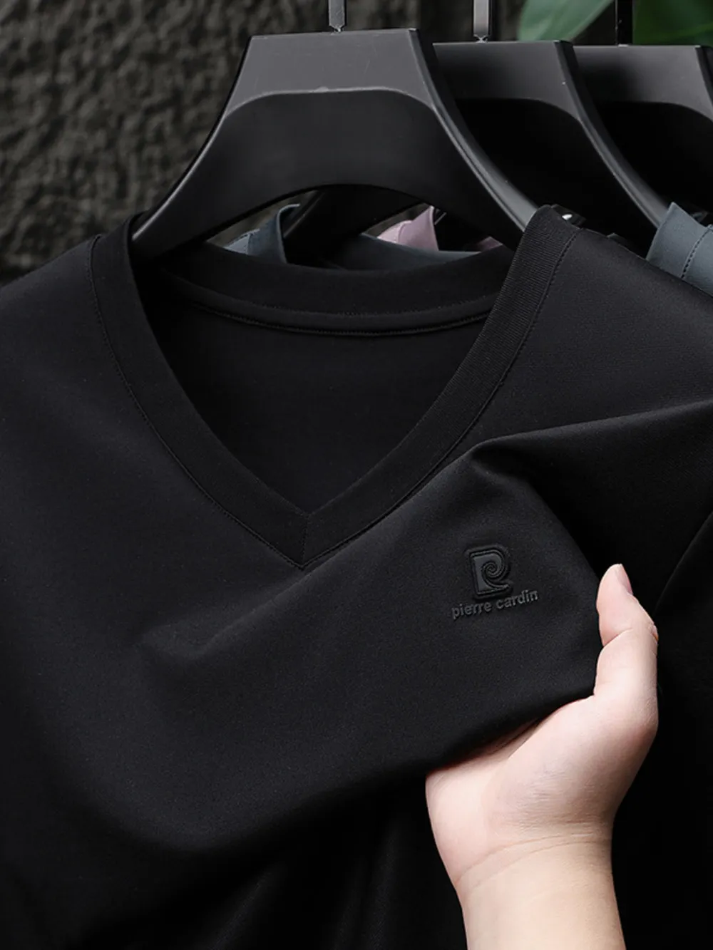 Men's Plus Size V-Neck Short Sleeve T-Shirt, image 4