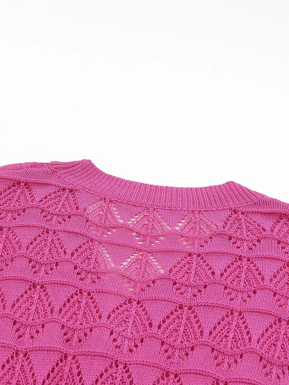 Buttoned Front Openwork Cardigan, image 16