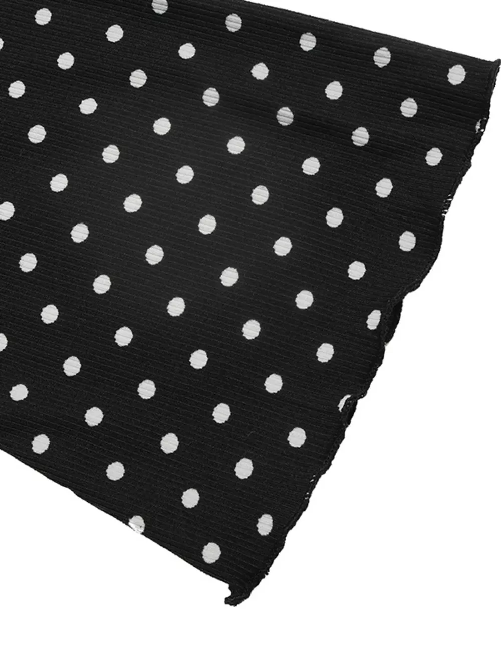 Polka Dot Lace Trimmed V-Neck Mini Dress, image 7