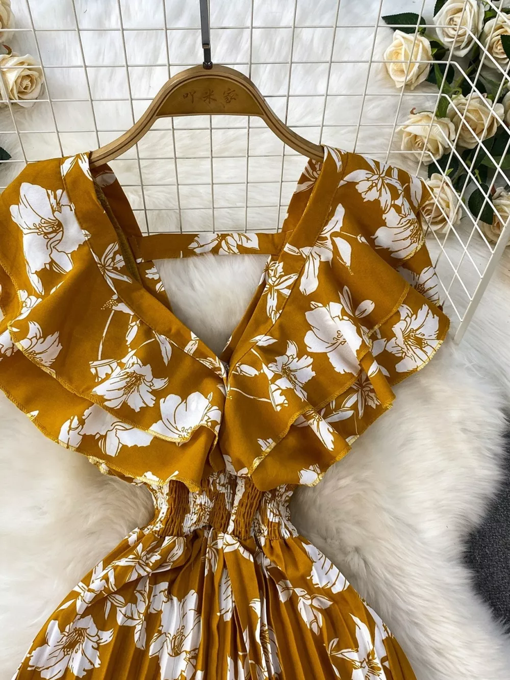 Floral Print Wide Leg Pleated Jumpsuit, image 18