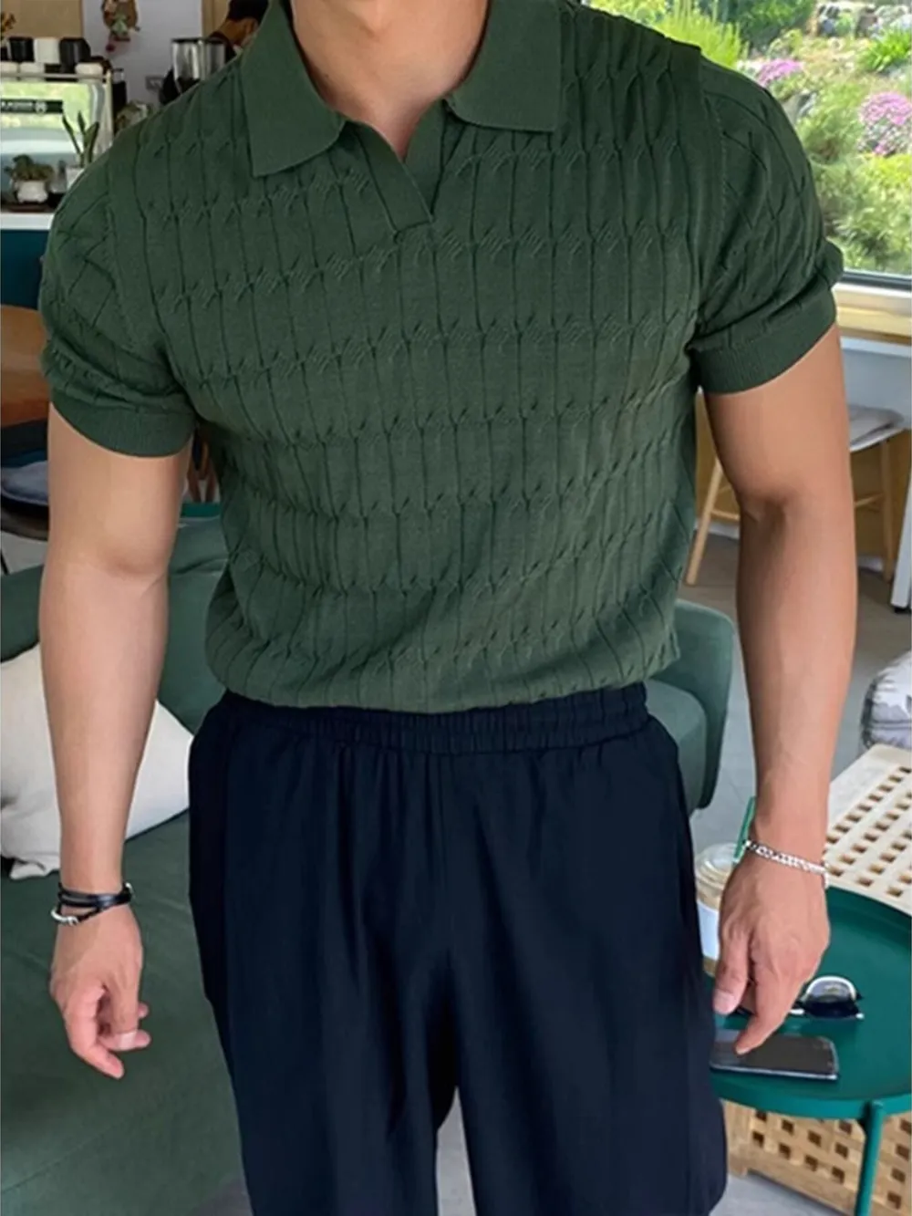 Men's Full Size Classic Short Sleeve Knit Polo Plus Size, image 3