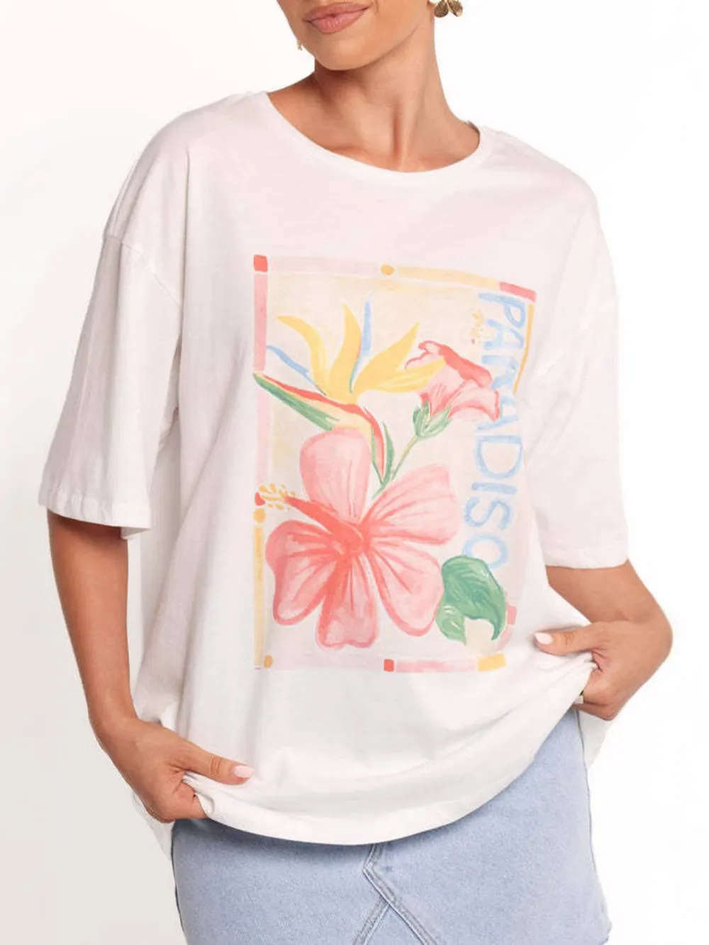 Graphic Round Neck Short Sleeve T-Shirt