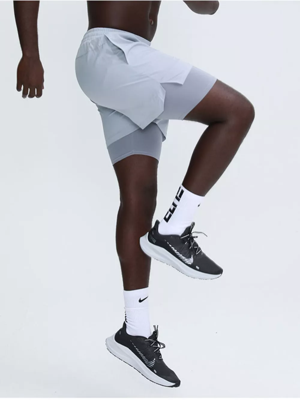 Men's Plus Size Elastic Waist Active Shorts, image 5