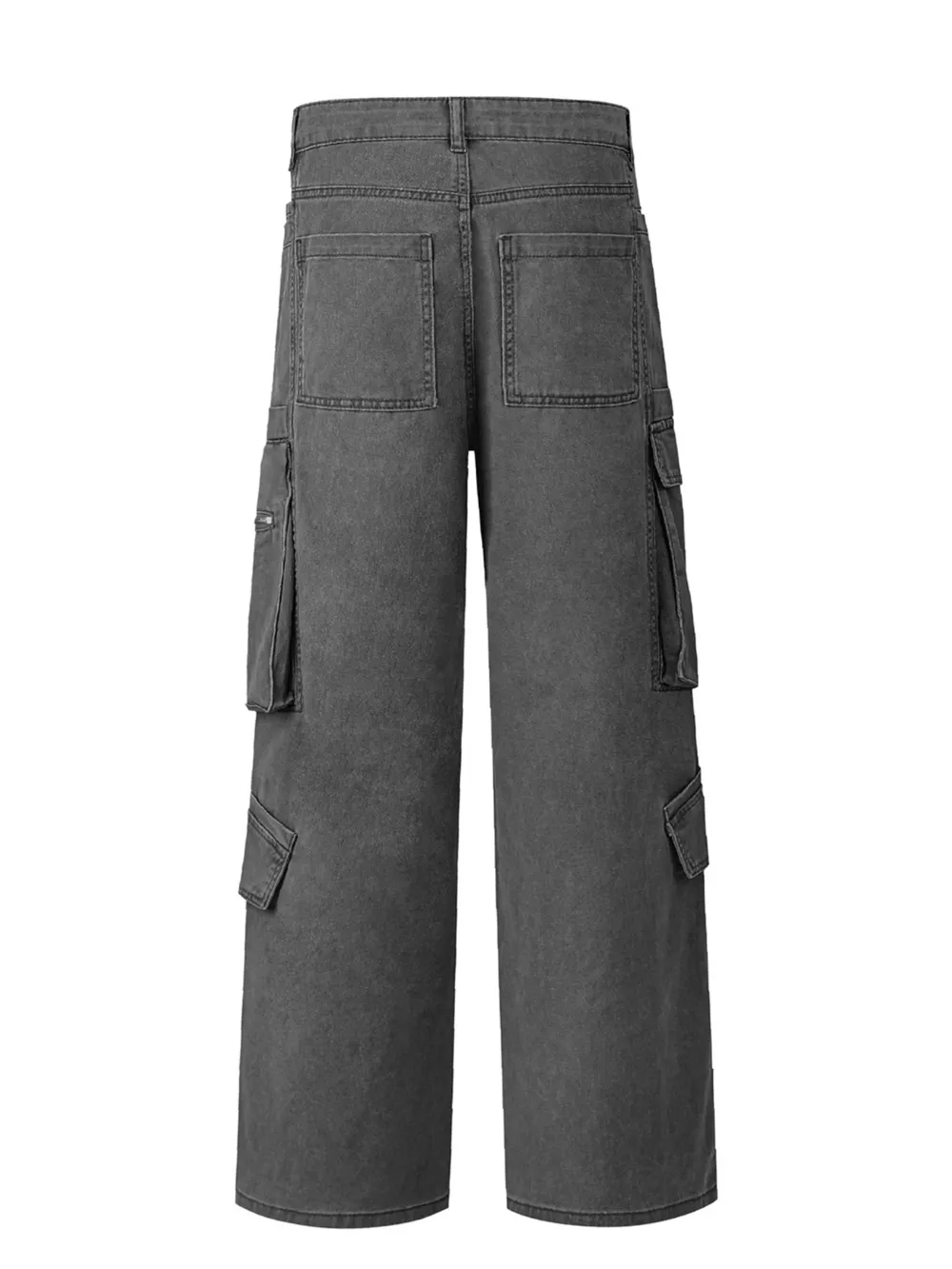 Men's Washed Multi-Pocket Cargo Pants, image 5