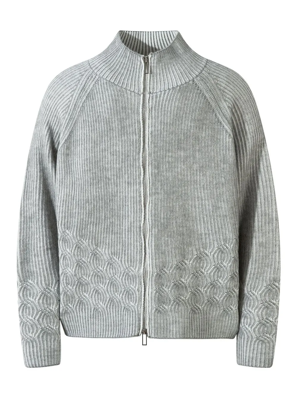 Men's Cable-Knit Zip-Up Cardigan, image 3