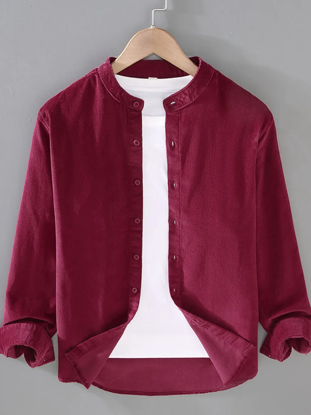Men's Plus Size Button Up Long Sleeve Shirt, image 3