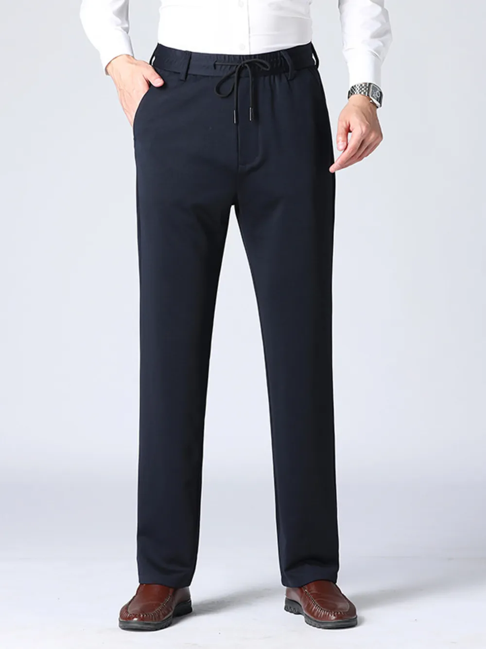 Men's Plus Size Drawstring Pocketed Pants, image 3