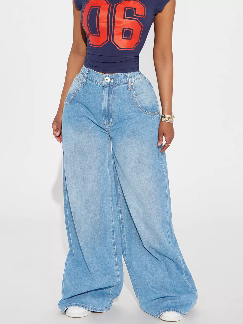 Full Size High-Waisted Wide-Leg Jeans Plus Size, image 7