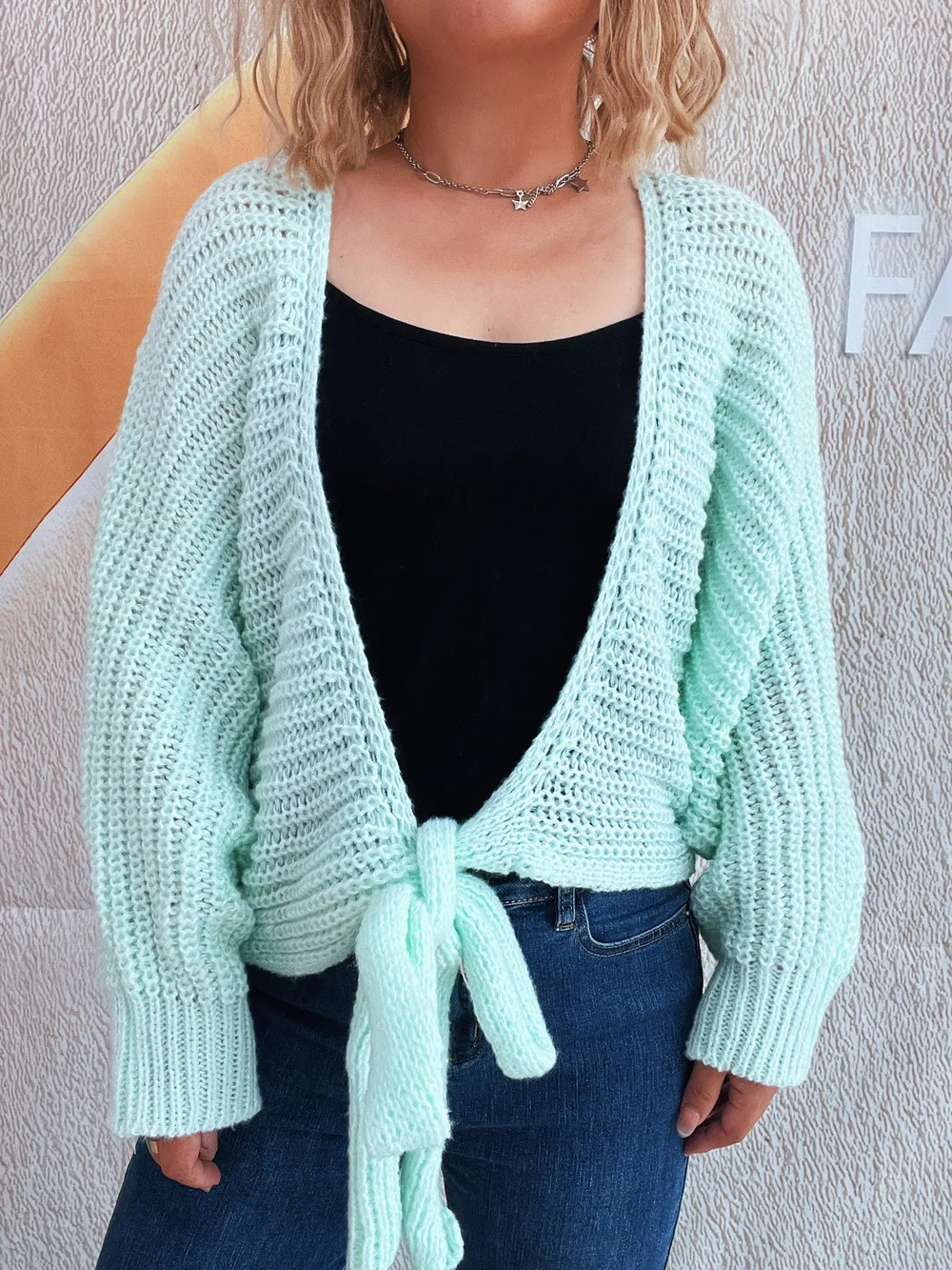 Tie Front Long Sleeve Cardigan, image 15