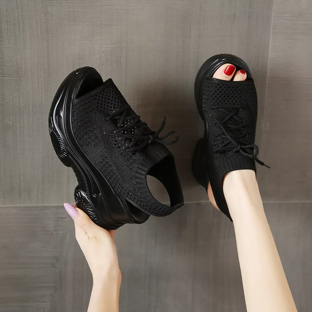 Lace Up Platform Sandals, image 4