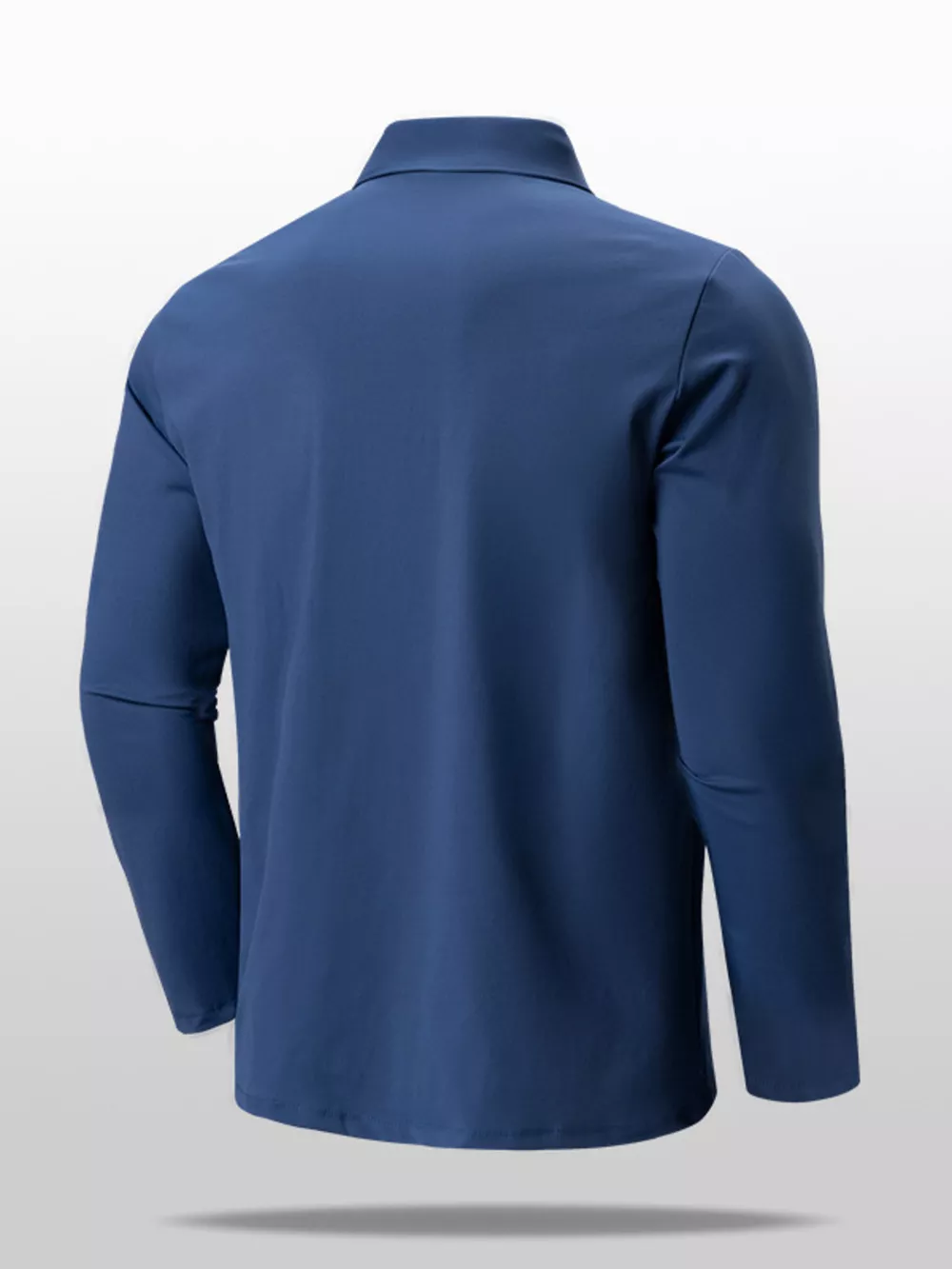 Men's Plus Size Long Sleeve Button Detail Polo, image 6