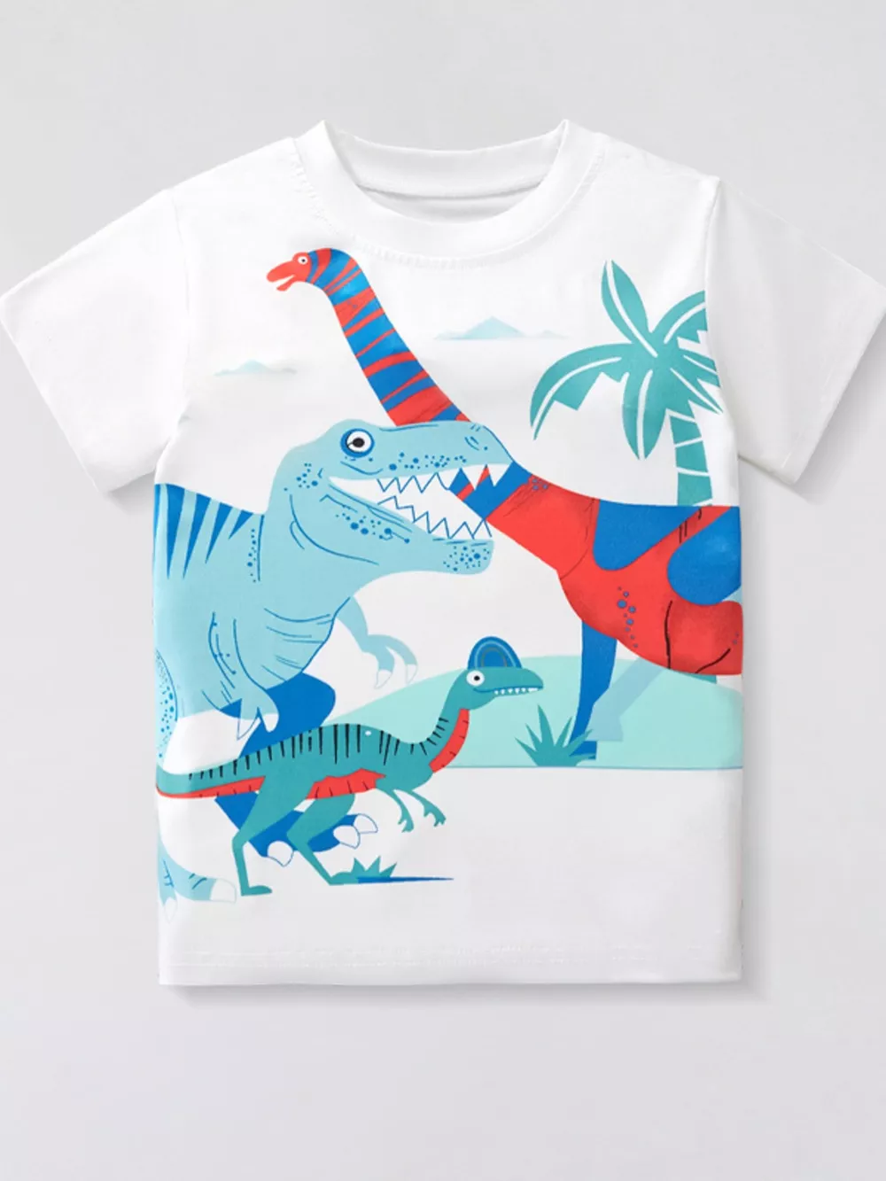 Children's Dinosaur Graphic Crew Neck T-Shirt