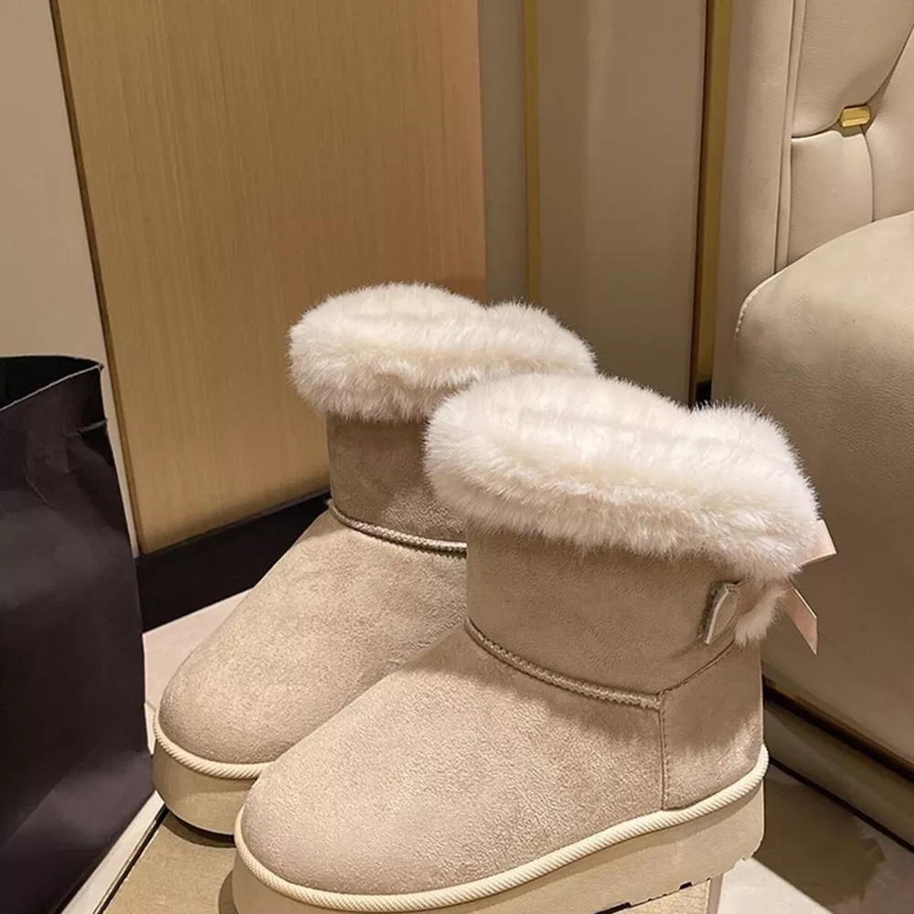 Round Toe Fuzzy Boots, image 10