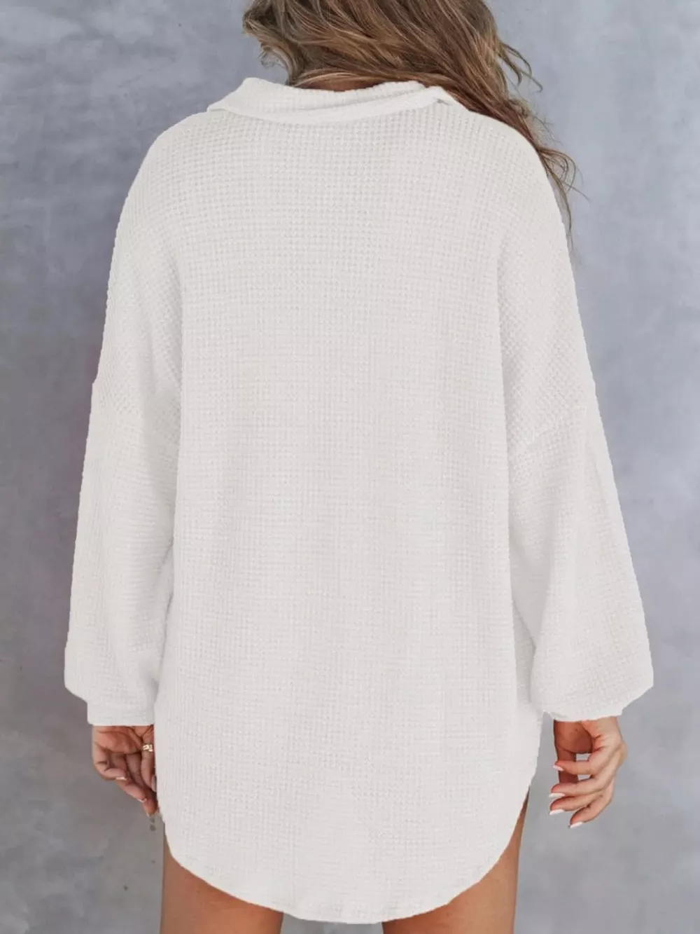 Waffle Knit Button Detail T-Shirt with Pocket, image 20