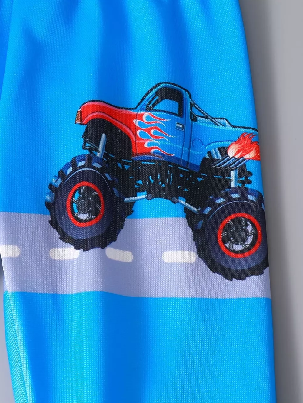 Children's Cartoon Truck Graphic Hoodie & Pants Set, image 4