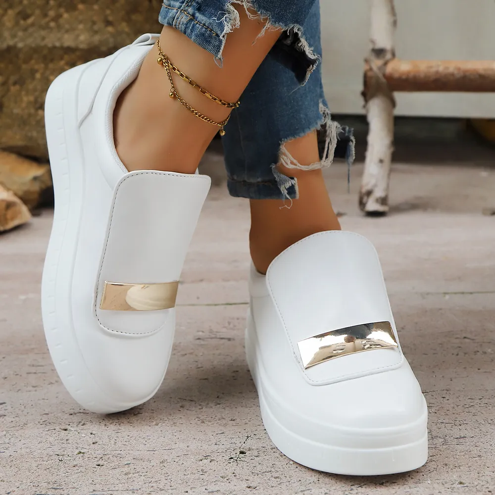 Round Toe Platform Loafers, image 6