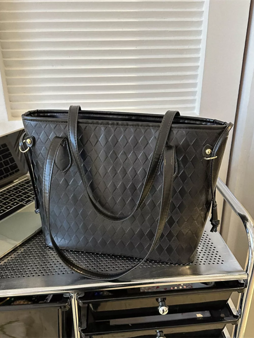 Woven Pattern Tote Bag, image 3