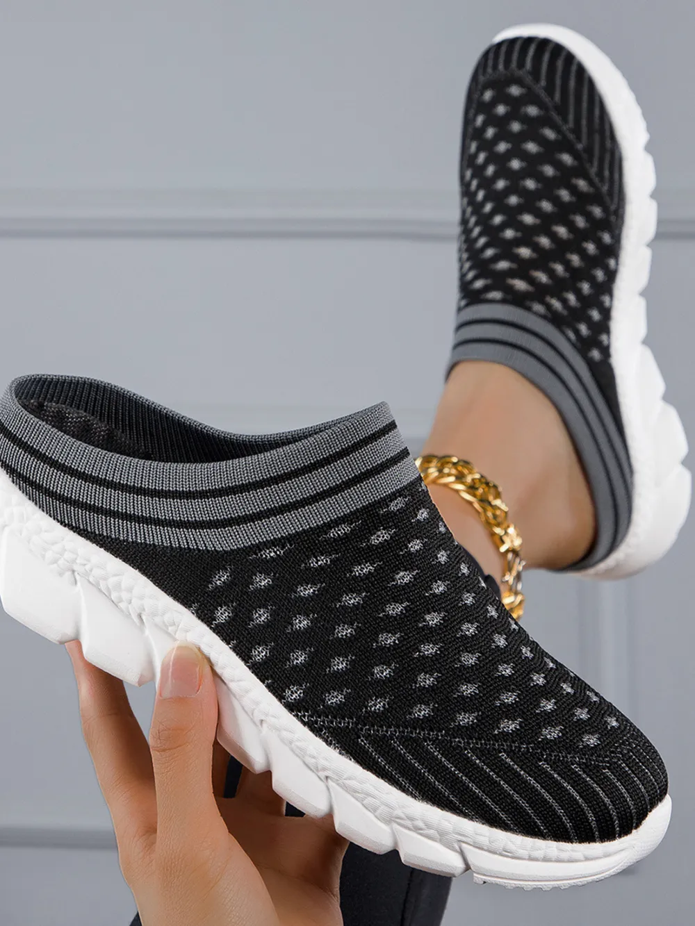 Breathable Mesh Slip-On Sneakers, image 3