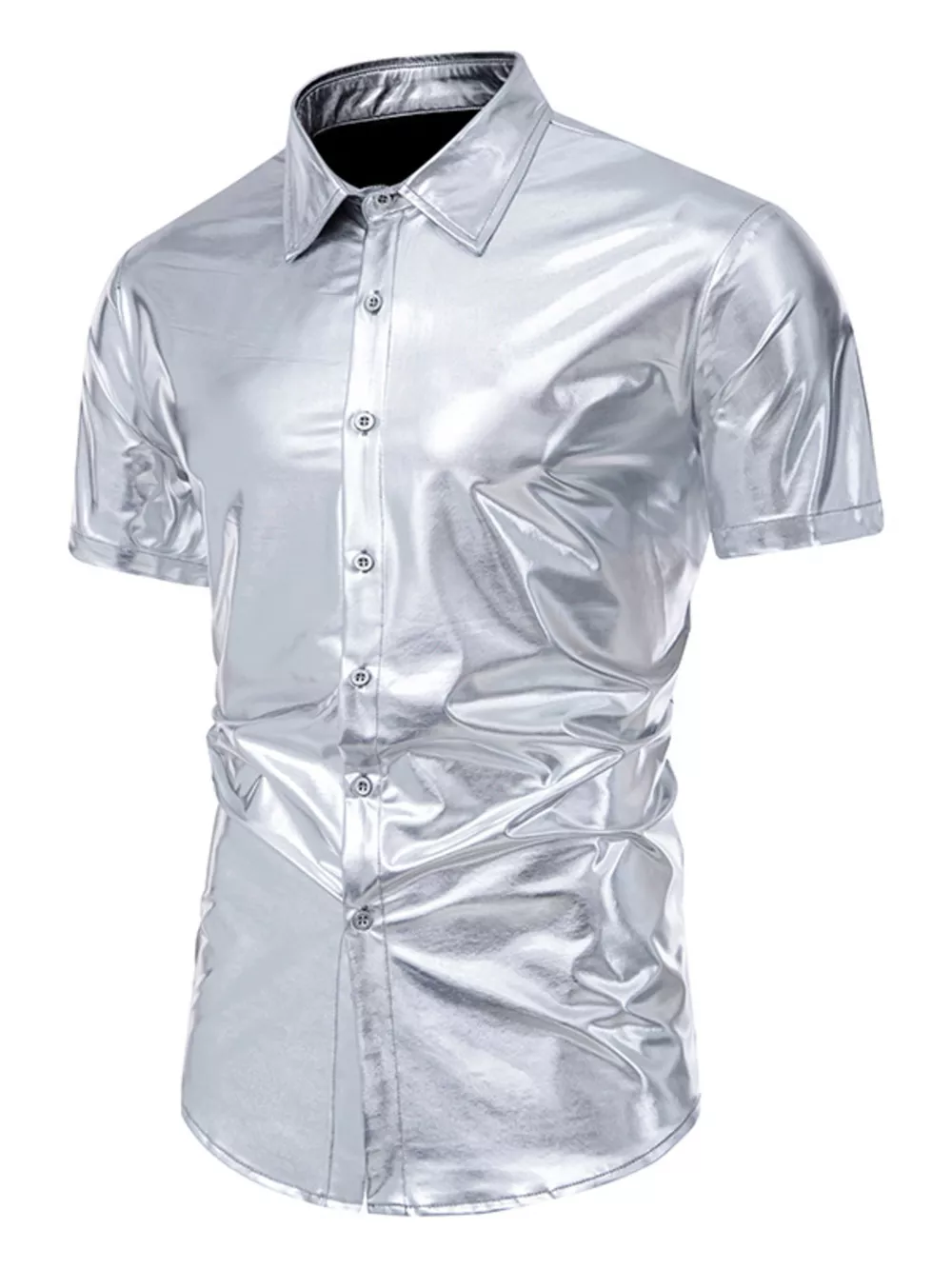Men's Button Up Short Sleeve Shirt, image 3