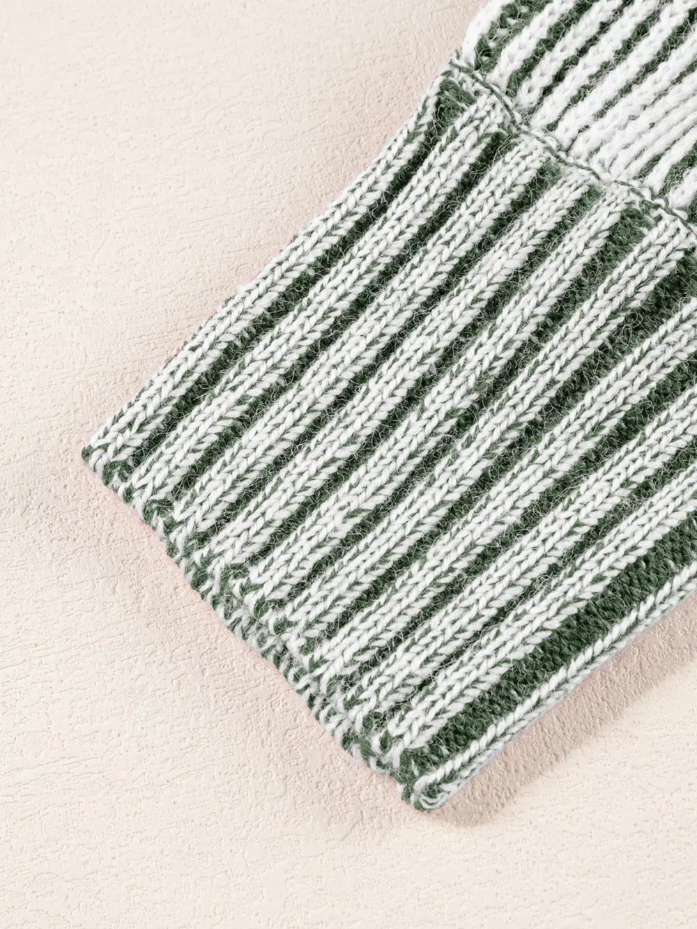 Striped Ribbed Knit Boat Neck Baggy Sweater, image 8