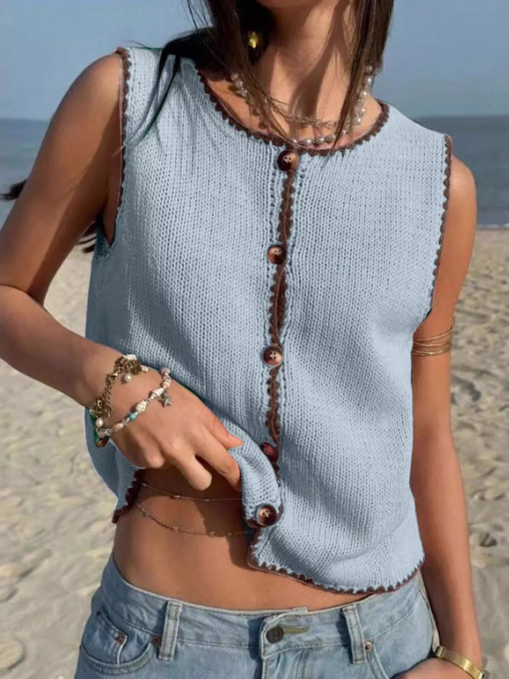 Button-Down Sweater Vest, image 12