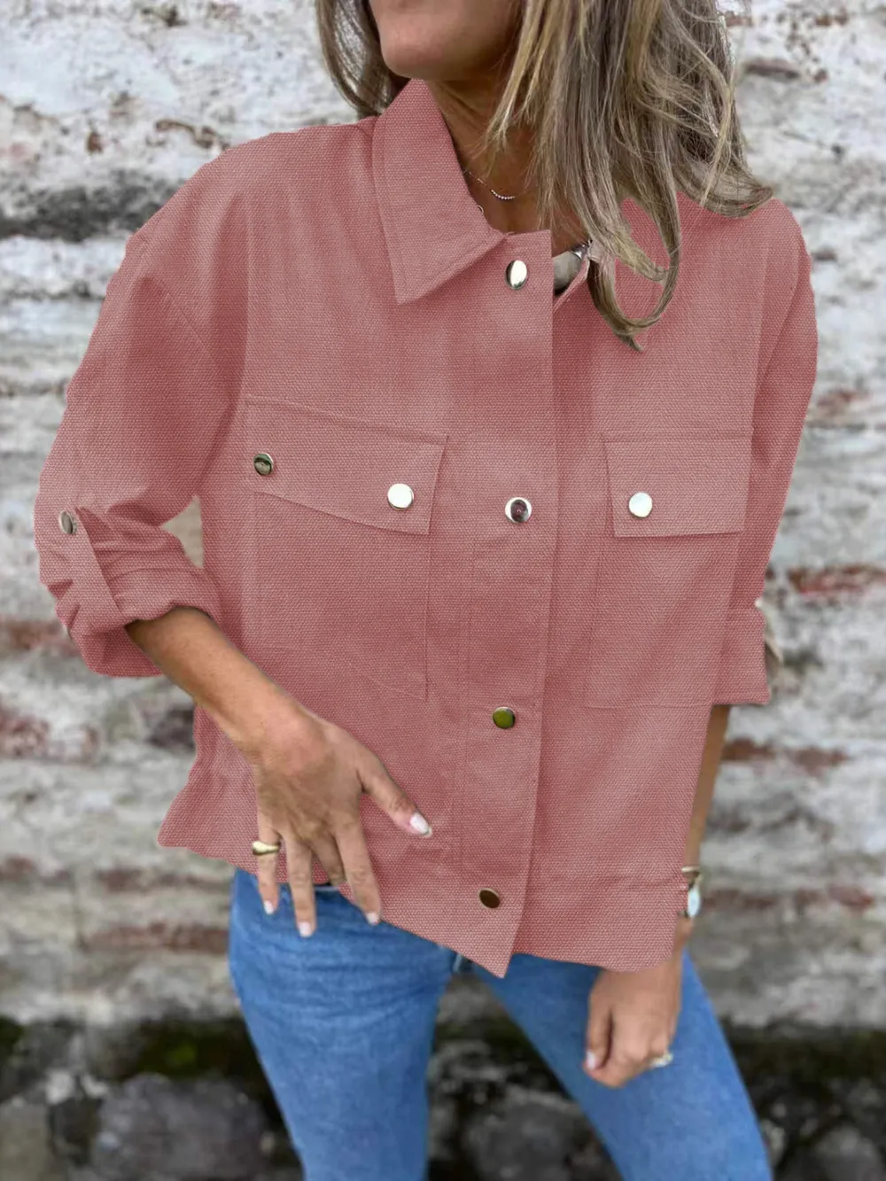 Snap-Down Utility Shacket with Chest Pockets, image 6