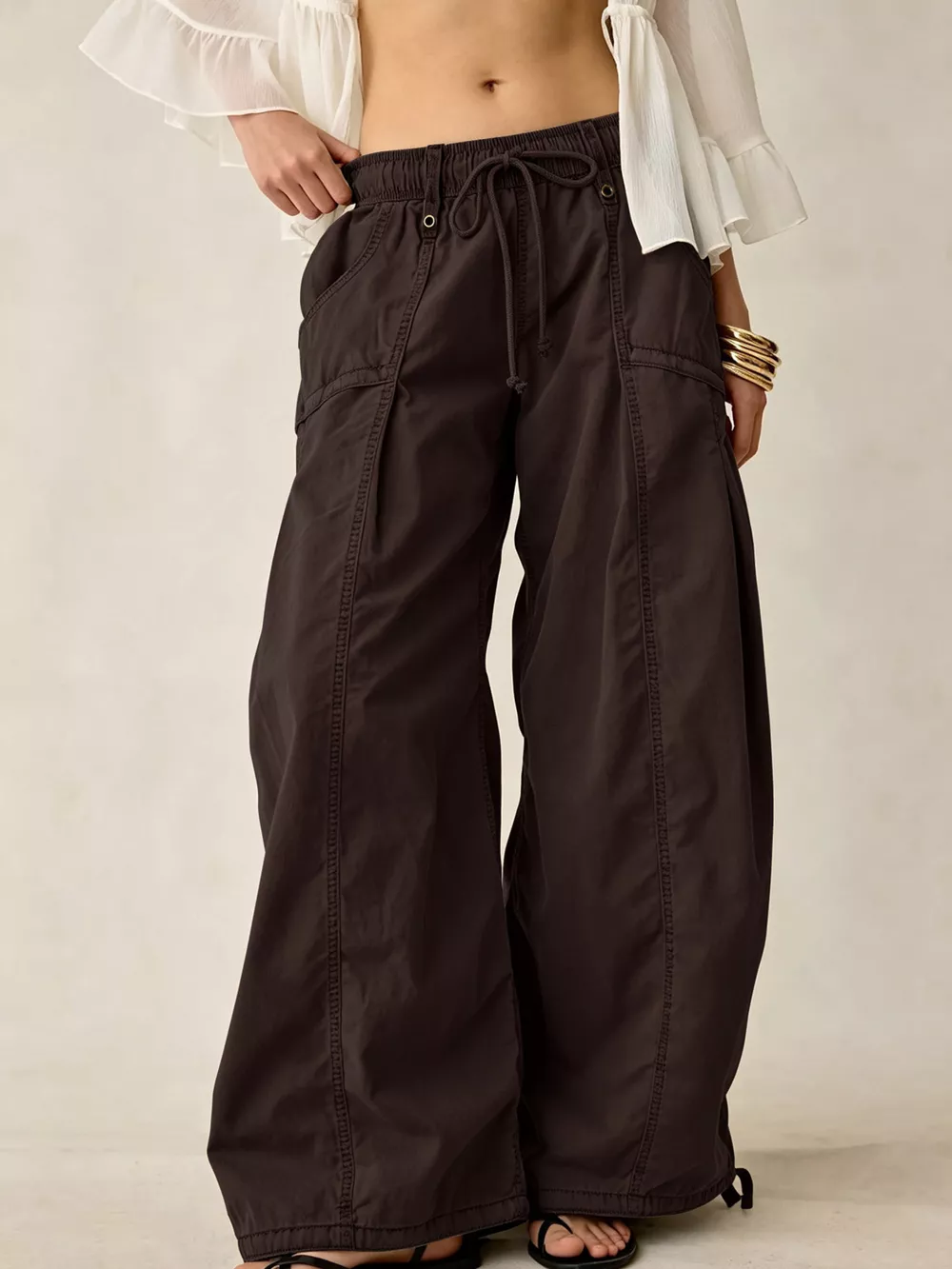 High-Waisted Cargo Wide-Leg Pants, image 21