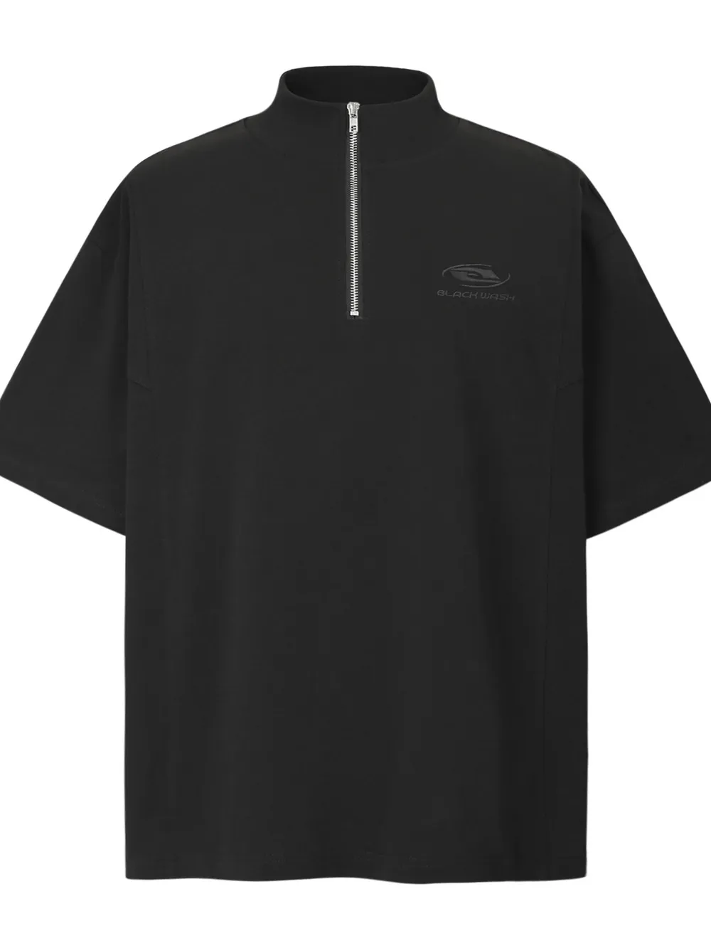 Men's Half-Zip Mock Neck Short Sleeve T-Shirt
